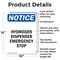 Signmission Hydrogen Dispenser Emergency Stop, 10 in W x Rectangle, Aluminum OS-2PACK-NS-A-1014-V-13570 - alternate 3